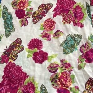 Scarf - flowers and butterflies